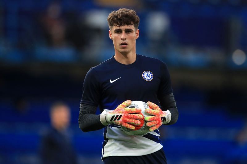 Kepa before a Chelsea match